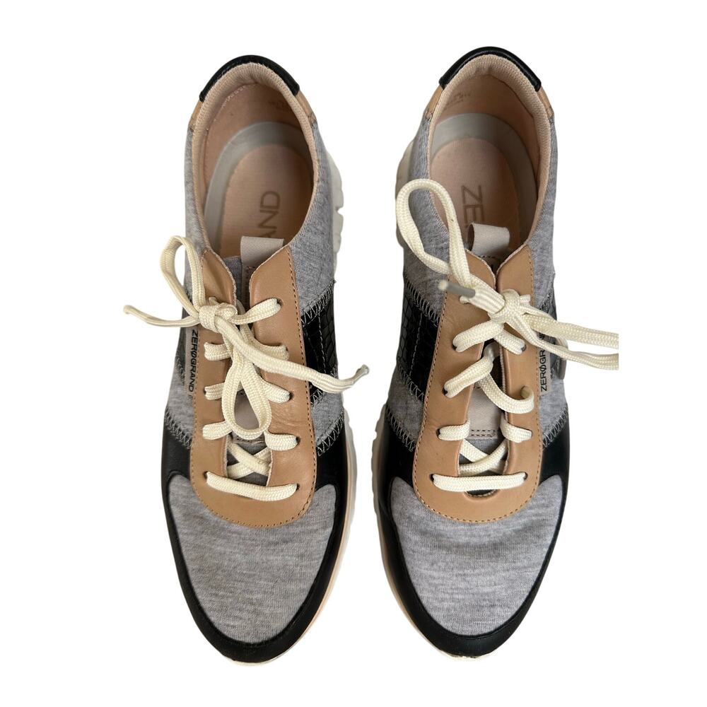 Cole Haan Zerøgrand Sneakers Womens Sz 8B Lace Up Colorblock Low Top Gray Black